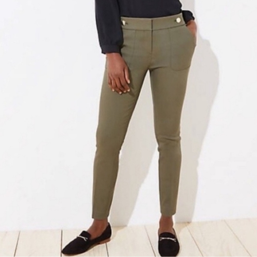 LOFT Marisa Army Green Pants